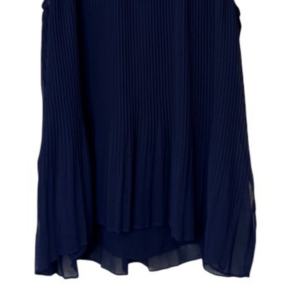 Zara navy blue pleated sleeveless tank top size XS - Picture 5 of 9